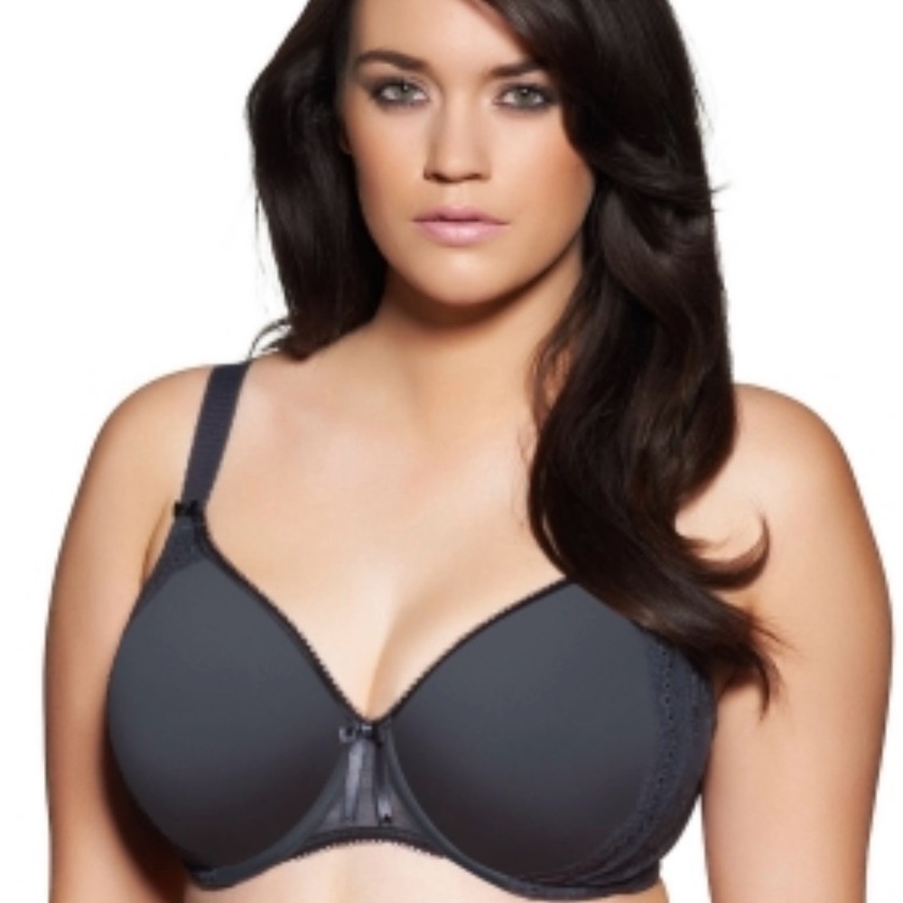 Elomi Hermione Charcoal Underwired Bandless Molded Bra Size 42F